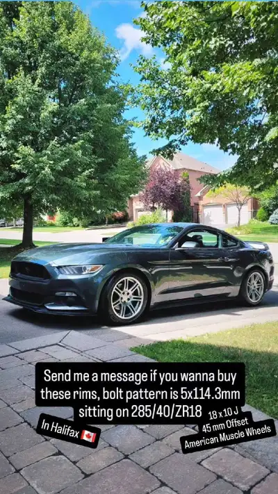 Replica 10th Anniversary Shelby Wheels. 4 American Muscle Wheels - 18" x 10" J , 45mm offset, with b...