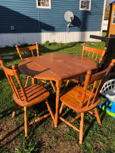 Drop Leaf Table With Four Chairs , View more