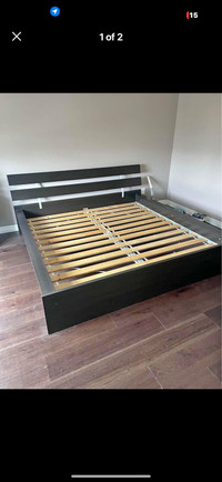 Ikea King Bed with Mattress Like new 