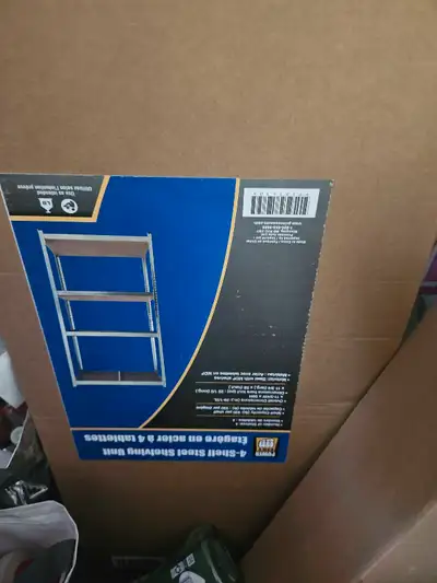 This brand new POWER 4-shelf steel shelving unit is a versatile storage solution for organizing any...