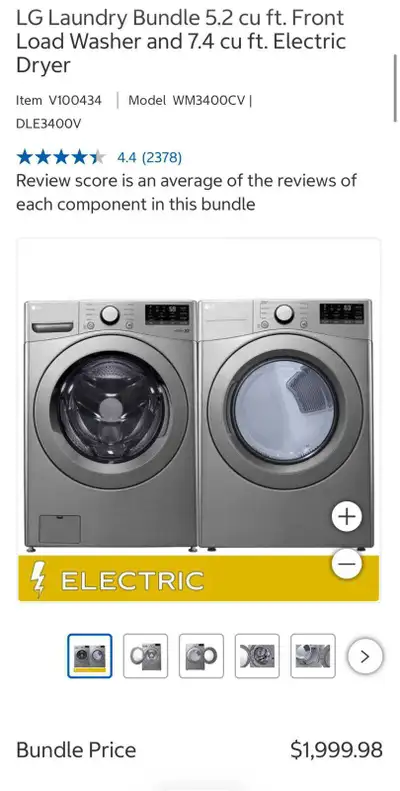 LG Washer Dryer Set Huge Discouount, View more