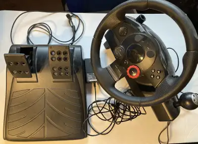 Logitech Racing Wheel Driving Force GT with Brook Ras1ution 2, View more
