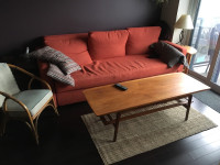 Orange IKEA Frimeten 3 Seat Sofa Bed