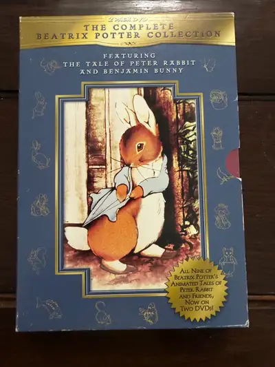 Beatrix Potter 9 Tales $20 Pixar Shorts 1&2 $20 9/Coraline $10 Land Before Time Trilogy $20 Nanny Mc...