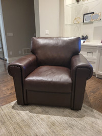 New custom made genuine Italian leather chair