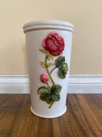 8” Shabby Chic Rose Vase  3D Flower