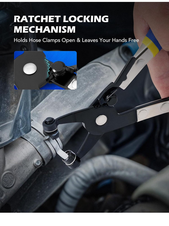9pcs Hose Clamp Pliers for Fuel Oil & Water Hoses, Automotive Lo in Hand Tools in Hamilton - Image 4