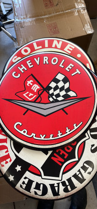 Chevrolet Corvette 18 inch tin sign