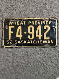 Saskatchewan license plate 