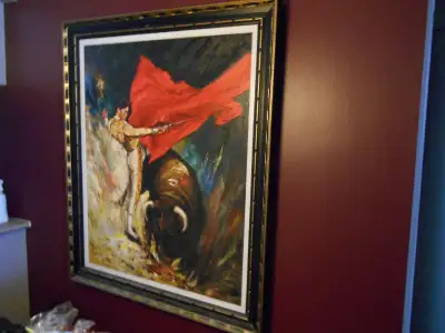 bullfighter painting $299wall size trade4 banjo/guitars/mandolin, View more