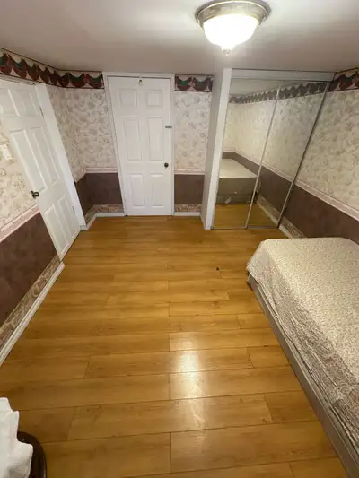 A large, bright ,clean furnished or unfurnished private room available for rent near Markham and Law...