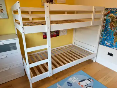 Mydal IKEA twin bunk bed (rare white colour), View more