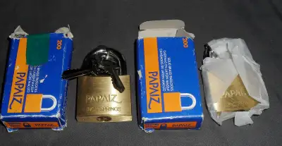 $30 each/$50 both Papaiz padlocks locks NOS vintage brand new, View more