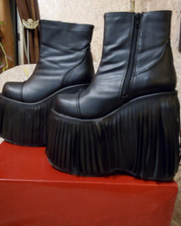 Fringed Platform Boots