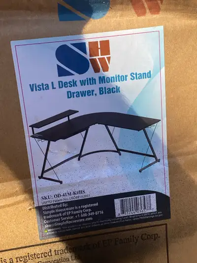 Simple Houseware Vista L Desk, View more