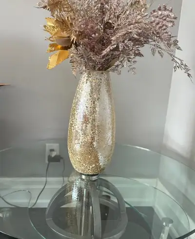 Stunning glass and metal solid coffee table I paid over $450 for it. I’m letting it go for $80.. It...