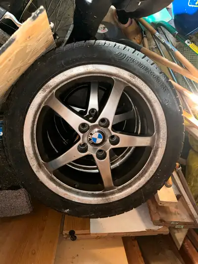 18 INCH RIMS + TIRES 225 / 45 R18 4 RIMS + 4 Tires Previously on a 2003 BMW 330CI Tires are low on t...