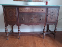 Vintage 1920 side table buffet 58x21x38