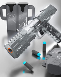 NEW LP55 pro short dart blaster gun 2 mags/holster 110 FPS nerf