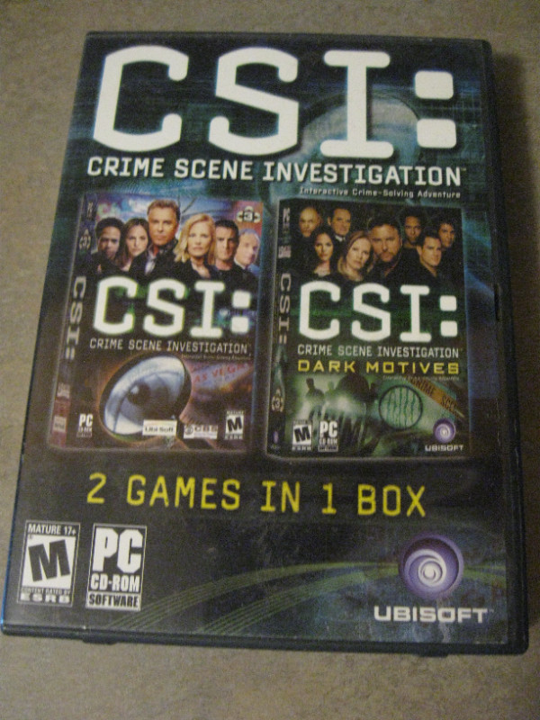 CSI: Crime Scene Investigation 2 game box set in PC Games in City of Halifax