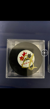 Connor McDavid Team Canada  and OilersAutographed Hockey  Puck