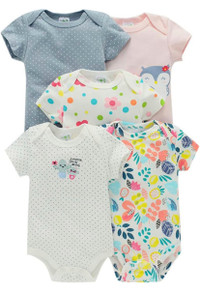 BNIB Newborn Infant Babys Jumpsuit 5 Packs