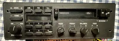 Radio/Casette player. Fits 87-97 Ford F-Series or Bronco Cassette. Original Dash Radio Stereo F2TF-1...