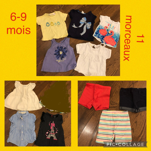 6-9 mois Lot Été 11 morceaux bébé fille Baby Girl  dans Vêtements - 6 à 9 mois  à Ville de Montréal