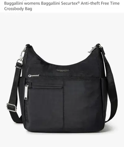New with tags Baggallini Securtex® Anti-theft Free Time Crossbody Bag Purse $90 (retail $168 plus ta...