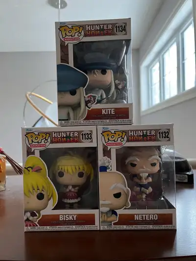 Selling a set of Funko POP! vinyl figures from the Hunter x Hunter series! Included are Kite (1134),...