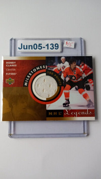 2001-02 UPPER DECK NHL LEGENDS MILESTONES BOBBY CLARKE  jersey