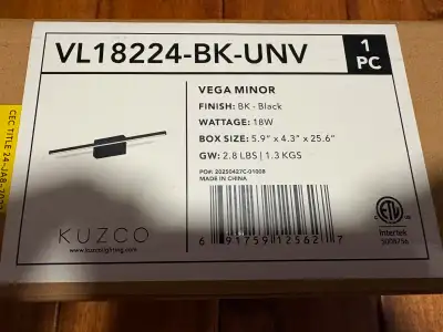 Brand new Matte Black Kuzco LED vanity light sconce - 24". No longer needed so get a better price th...