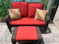 Loveseat and Ottoman Patio Furniture 