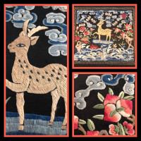 Silk embroidery- deer