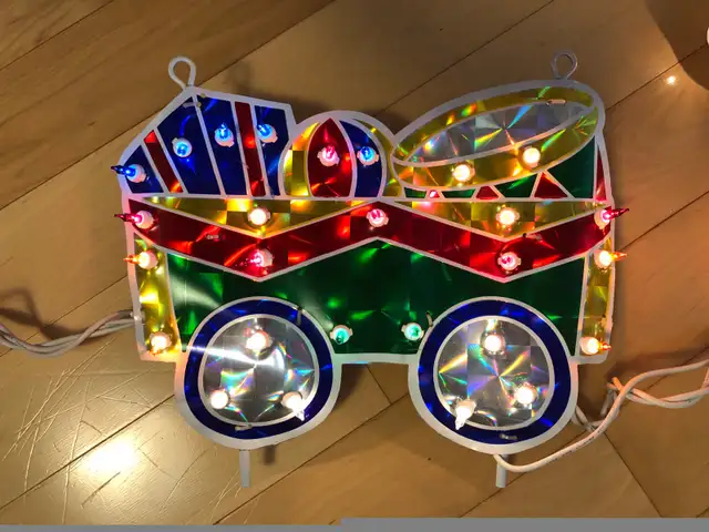 Light-Up Holographic Train Holiday Christmas Decoration in Other in City of Toronto - Image 5