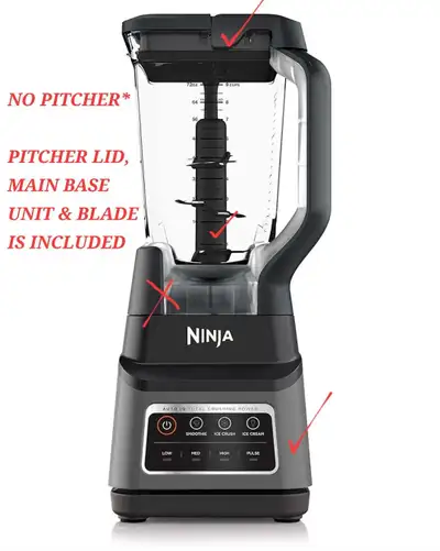 A powerful Ninja Professional Plus blender base with Auto-IQ presets — ideal as a replacement base o...