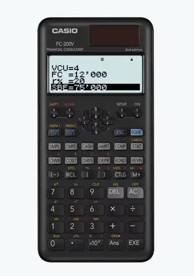 Brand New Casio FC-200V-2 Financial Consultant Calculator, View more
