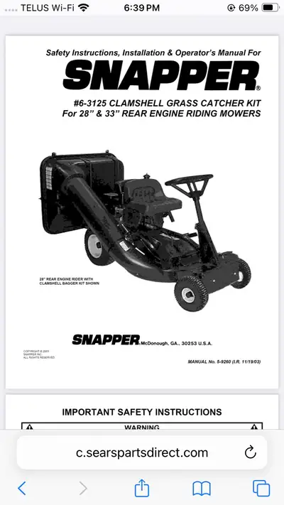 Snapper Rear Engine Rider tractor, View more