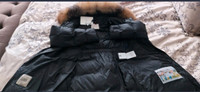 NEW Moncler down winter long coat size 2 manteau hiver long