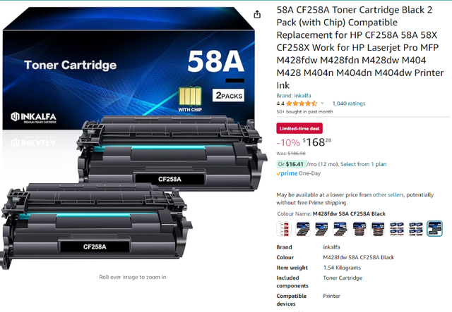 ❤️✅NEW IN BOX: Black Toner Cartridges for HP 58A, 2 Pack in General Electronics in Markham / York Region - Image 3