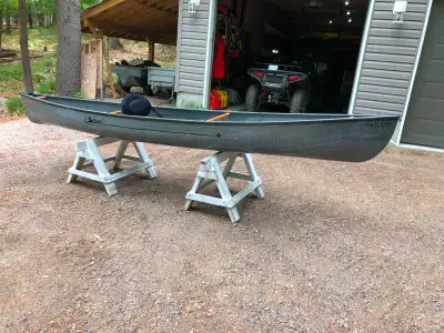Lightly used Swift 13.6 Pack Canoe Carbon Fusion with cherry detachable yoke Boat weight - 24 lbs Al...