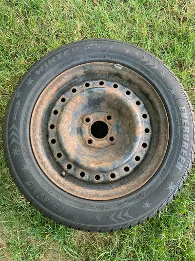 4 winter tires… used one season, lots of tread left. 195/60R 15. They come with a cover/ cap. Save t...