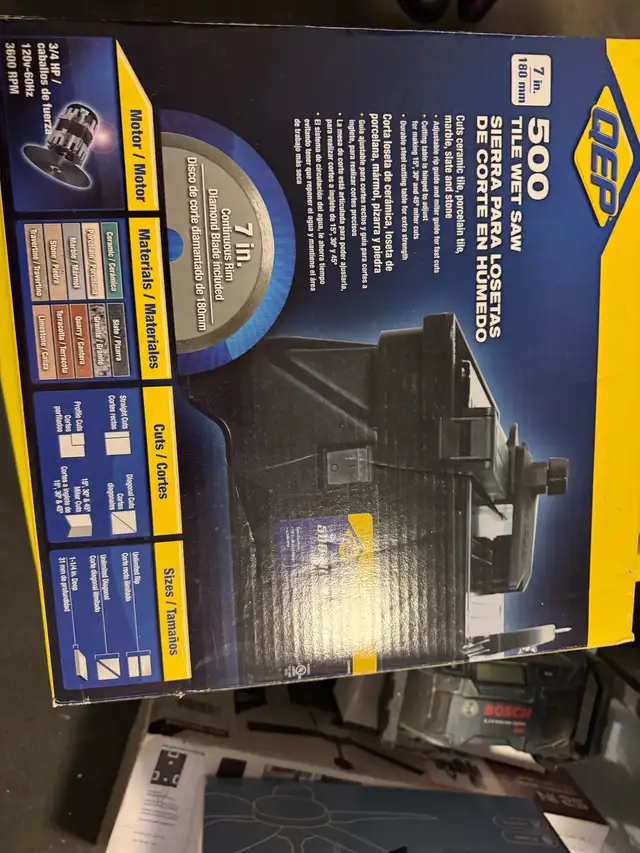 qep 500 wet tile saw in Power Tools in Oshawa / Durham Region - Image 2