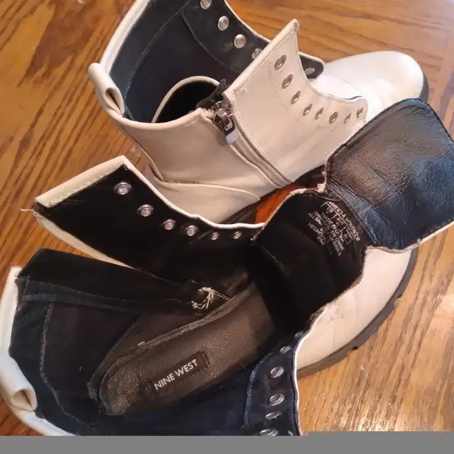 NINE WEST WHITE BOOTS SIZE 9M $5 in Women's - Shoes in City of Toronto - Image 4