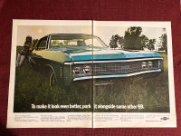 1969 Chevrolet Impala Large 2-Page Original Ad