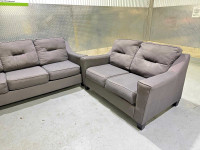 Delivery available - comfy sofa set from Ashley's ! Like new 