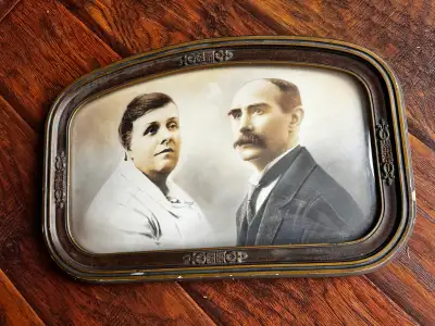 vintage convex glass frame, View more