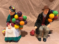 balloon man and lady royal doulton