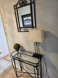 Console  Lamp and Mirror