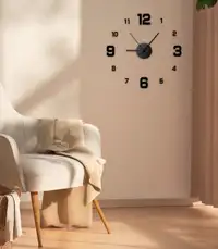 Wall clock frameless